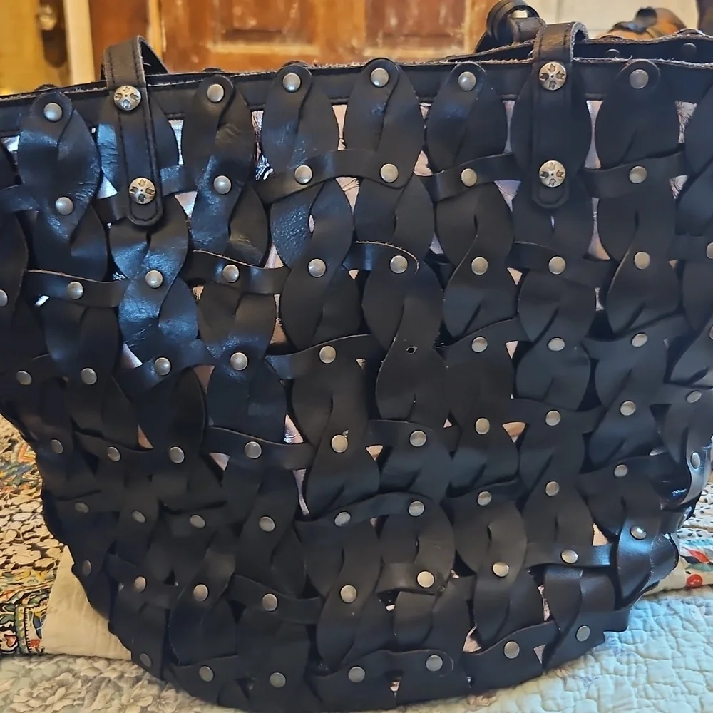 PATRICIA NASH Black Twisted Braid Mizzana Bag Used But Still Stunning! - Picture 6 of 12